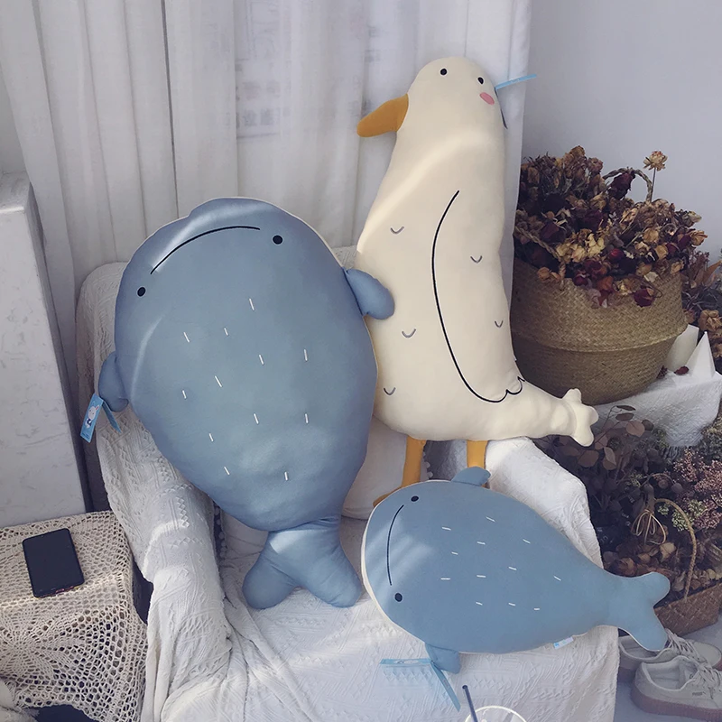 Плюшевая набивная подушка в форме Кита/лисы/медведя/птицы мягкая Подушка для