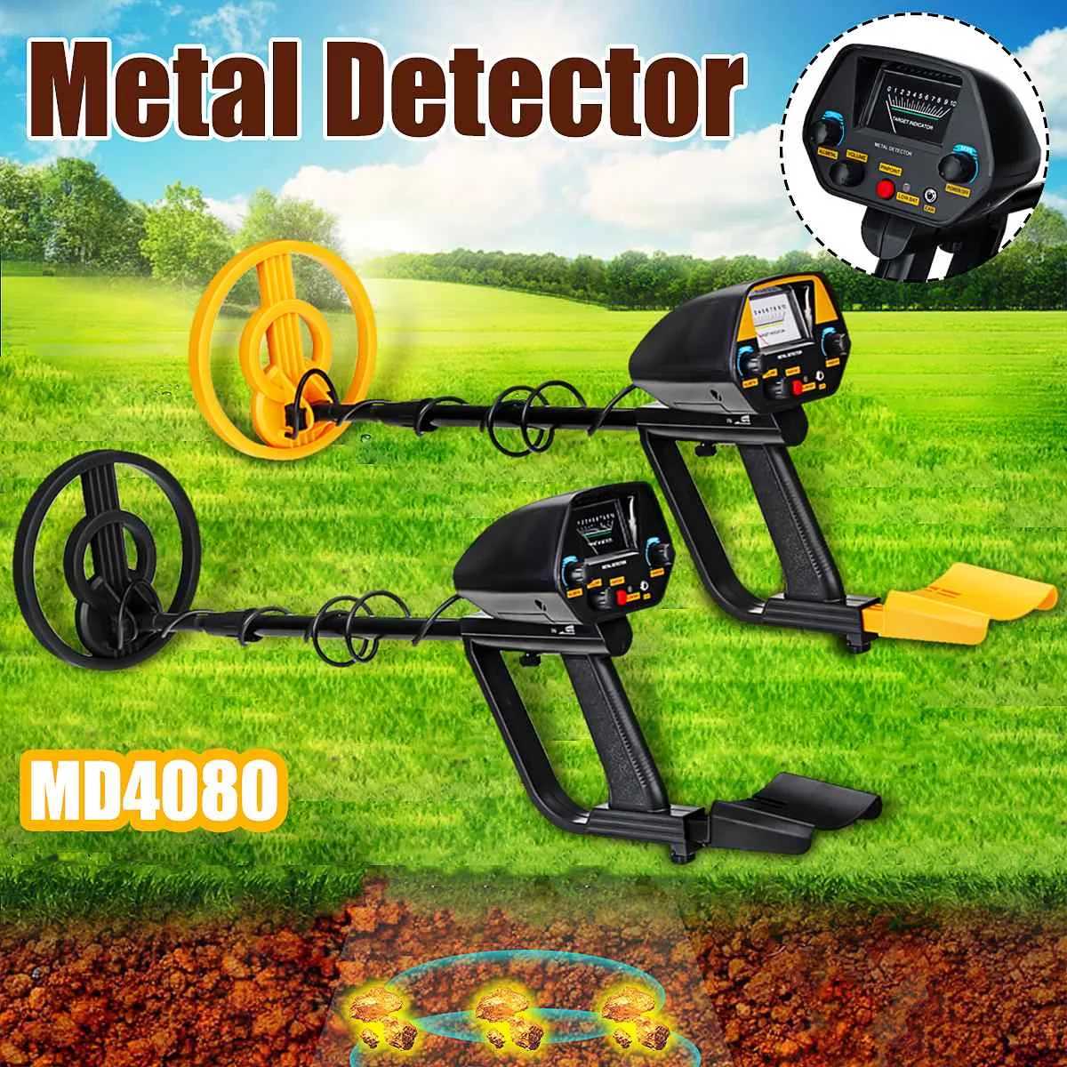 

Металлоискатель MD4080, портативный, простая установка, высокая чувствительность