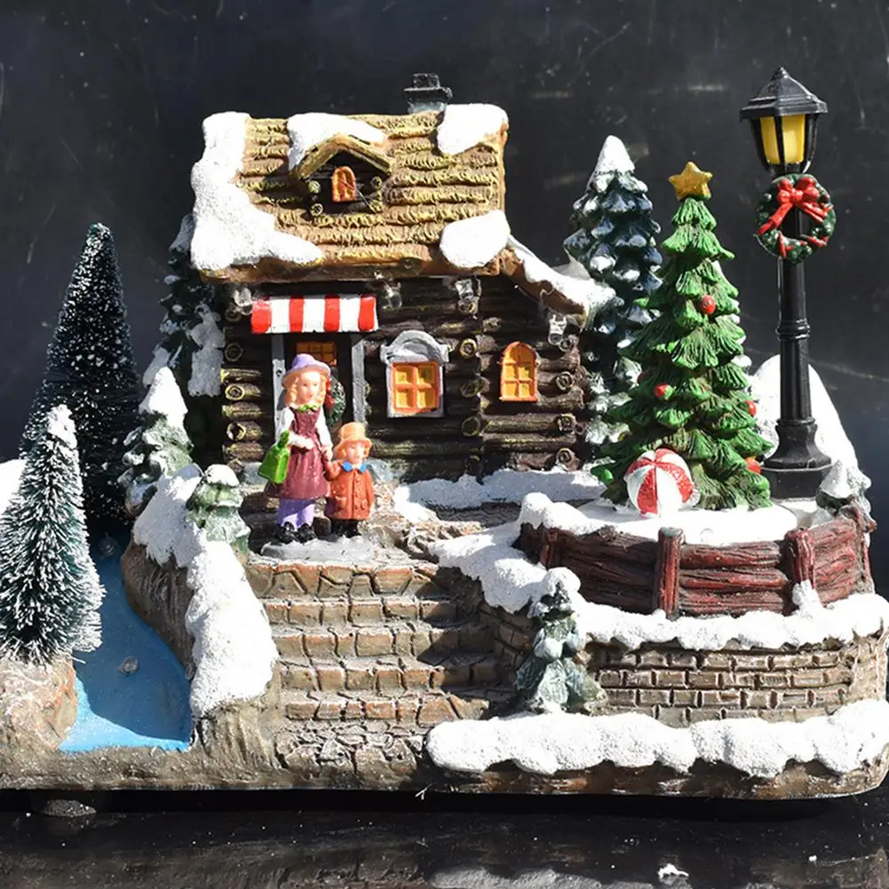 Рождественский светящийся светодиодный светильник музыкальный дом изысканные