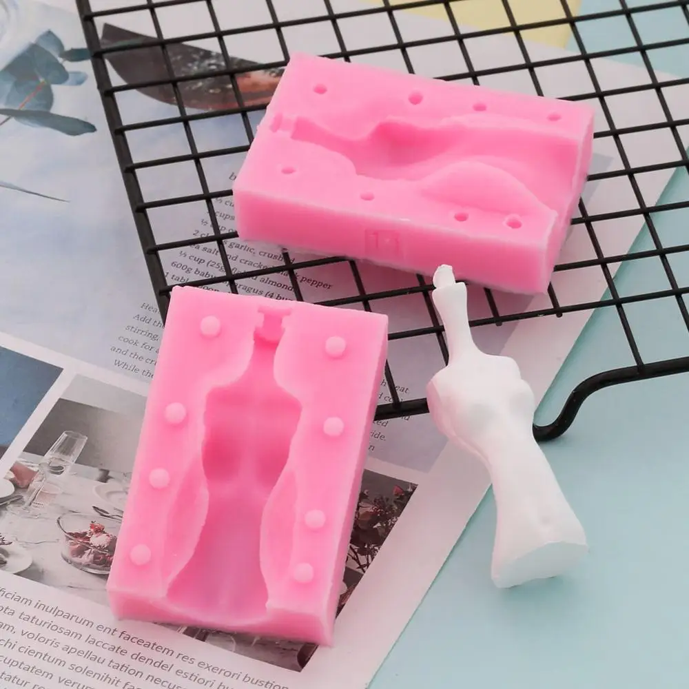 50-909 Кукла средства ухода за кожей 3D силиконовая форма для фонданов, шоколада для декорирования торта глины пресс-форма для мужские и женские DIY Инструменты для выпечки для свадьбы - Цвет: 50-909