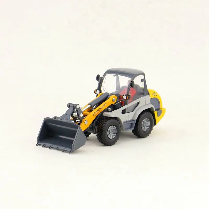 1:87 Scale Diecast Toy Vehicle Model Light Bulldozer Truck Engineering Car Four Wheels Educational Collection Gift For Kid