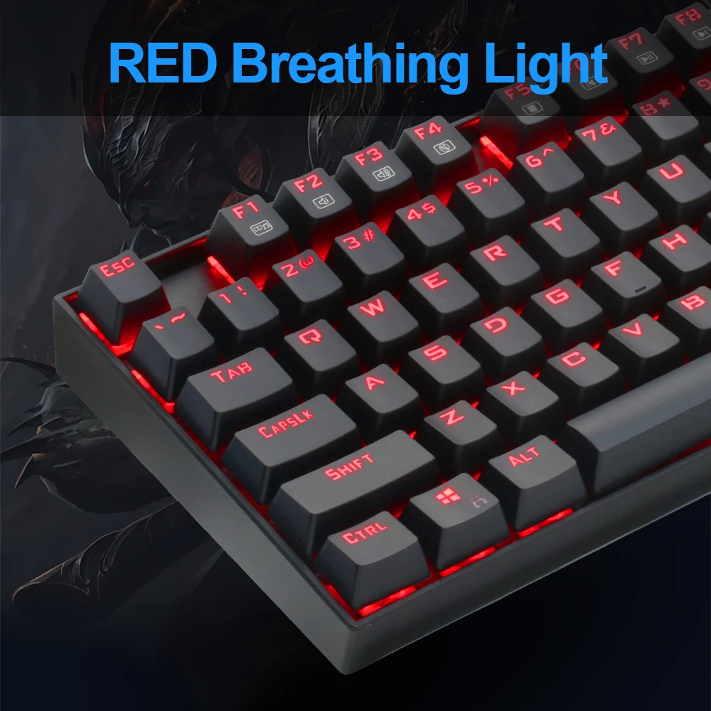 Redragon Mitra K551 USB Механическая игровая клавиатура синий переключатель DIY 104 ключ с