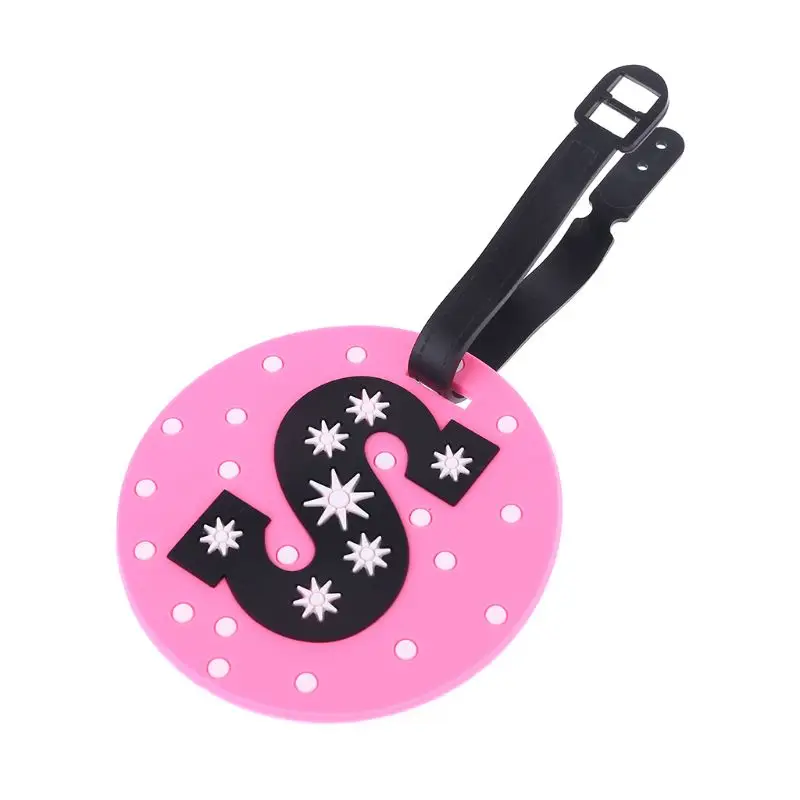 

PVC Luggage Tag Pendant Creative Letter Suitcase ID Address Holder Travel Accessories