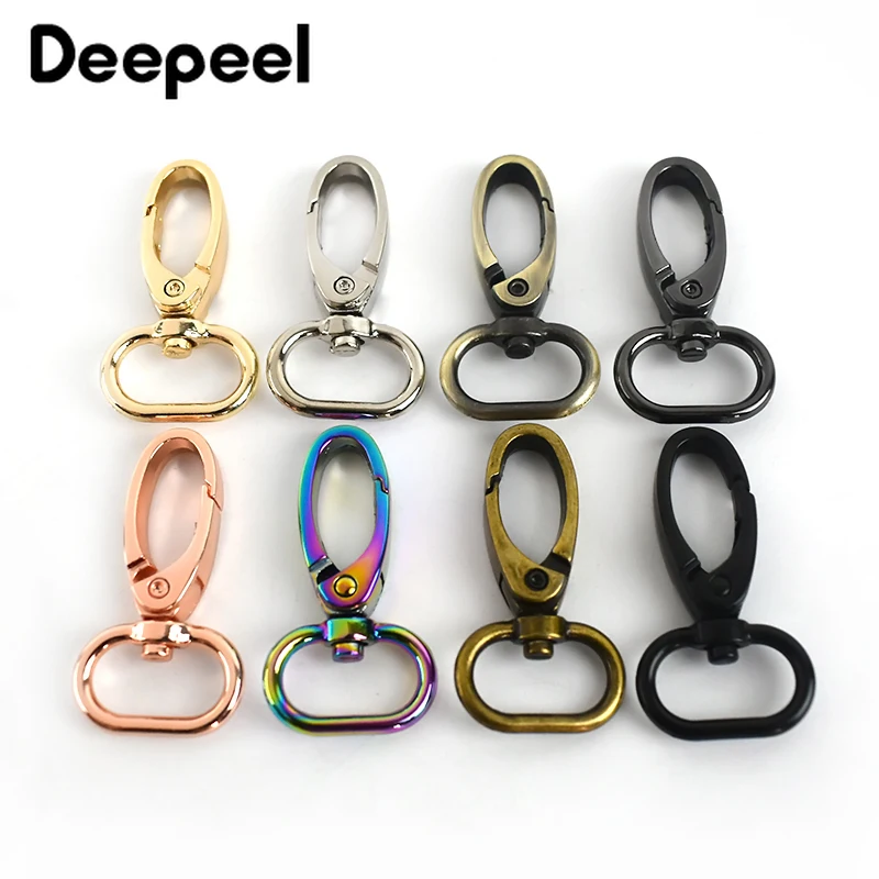

Deepeel 4/10pcs 19mm Metal Bags Buckle Luggage Accessories Metal Swivel Trigger Lobster Clasp Snap Hook Key Chain Ring Bag Parts