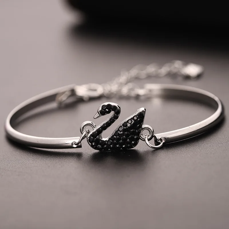 

Alloy trend fashion female bracelet black swan bracelet bracelet luxury brand high-end girl decoration gift for girlfriend