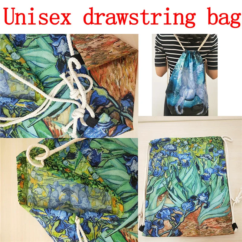 Женская сумка на шнурке с принтом льва и короля животных для мальчиков девочек