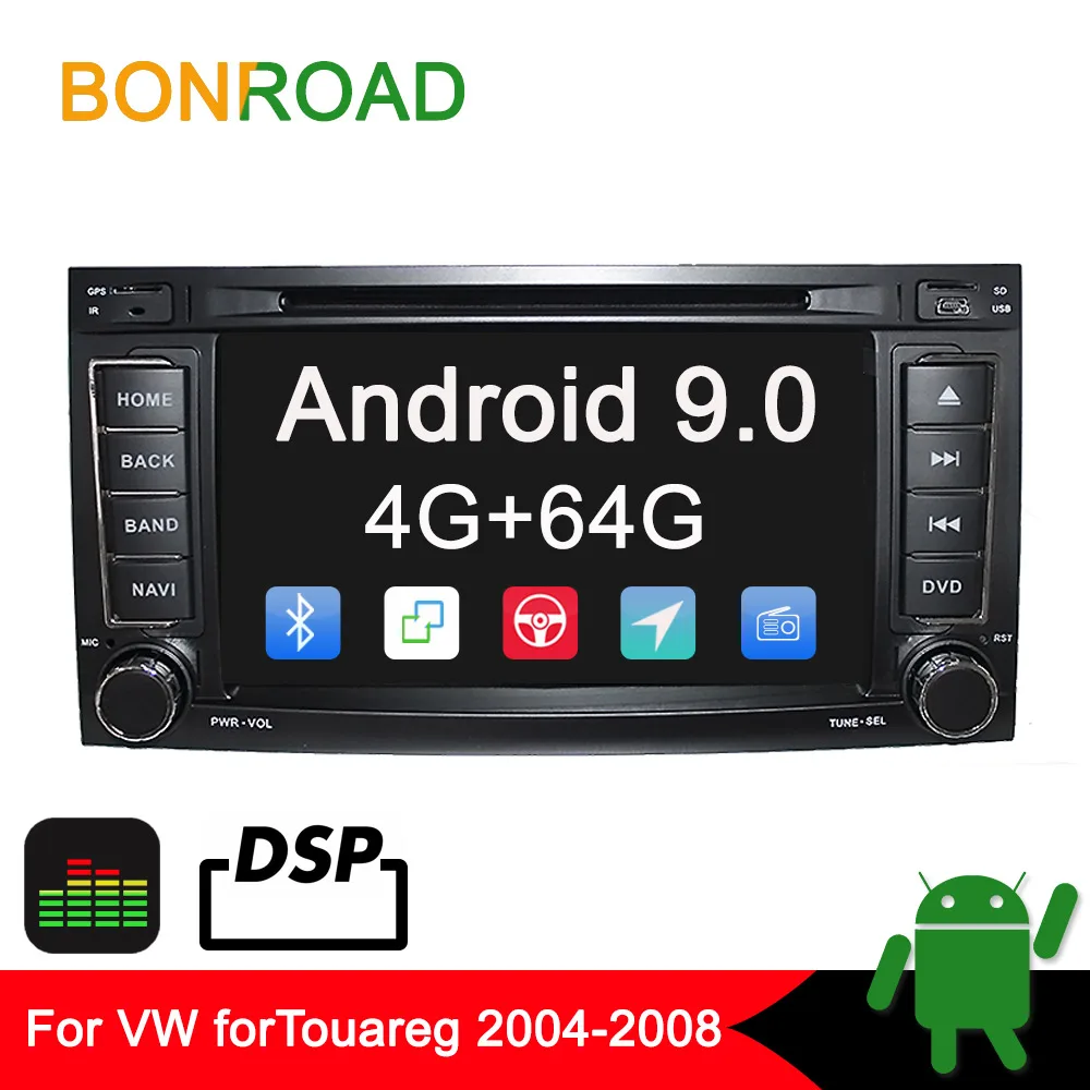 Автомобильный мультимедийный плеер Bonroad 2Din Android 9 0 GPS навигация автомобильный DVD
