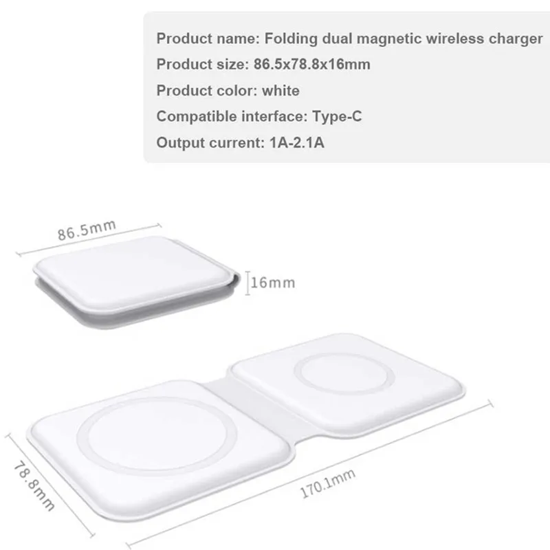 

2 In1 PD Charging For Samsung S20 iPhone 12 Pro Max Duo Charger QC 3.0 15W Qi Wireless Fast Charging For AirPods Watch