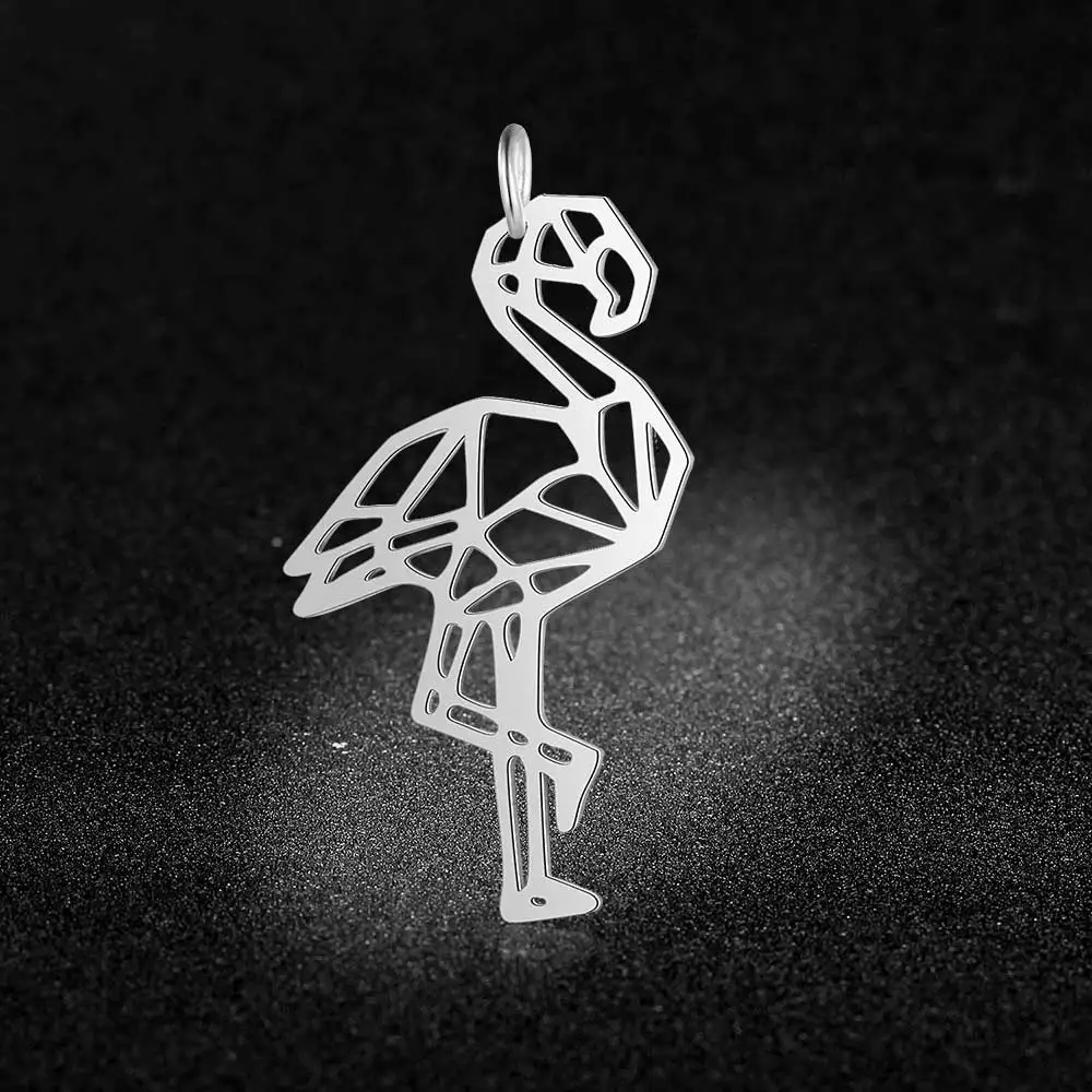 5 шт./лот 100% Подвеска из нержавеющей стали в виде птицы фламинго обезьяны