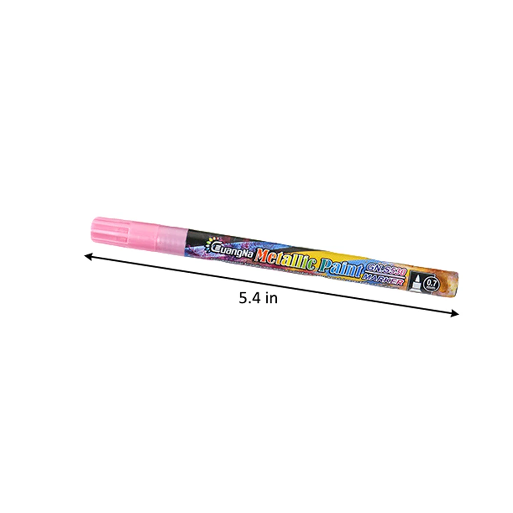 

Fluent 18 Colors Metallic Marker Pen Set DIY Scrapbooking Crafts Card Making Brush/ Round Head Art Pen For Drawing Durable