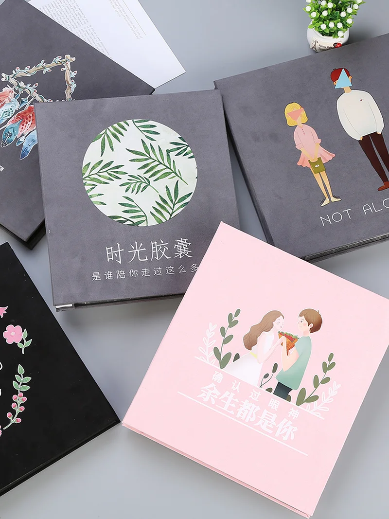 Фотоальбом сделай сам покрытый замшевой трафаретной печатью фотоальбом для