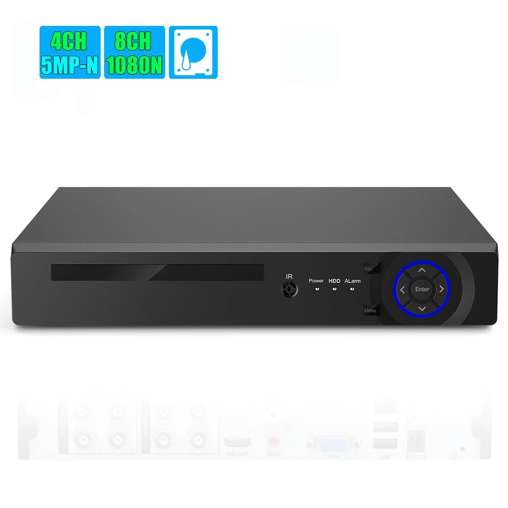 AHD 1080N 4 канала 8 каналов мини видеорегистратор 5 в 1 DVR для комплекта