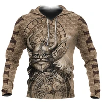 fashion viking printed mens womens harajuku sweatshirt casual harajuku 3d printed zipper hoodie street hip hop hoodie 2