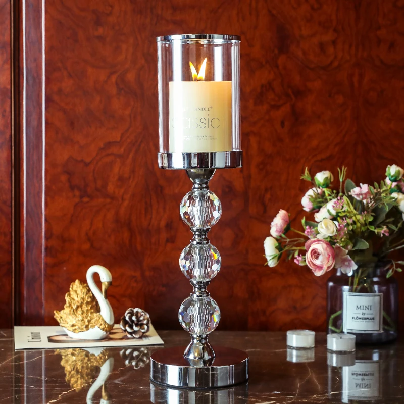 Комплект из 2 предметов с украшением в виде кристаллов подсвечник для свечи