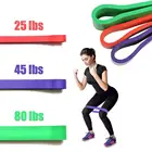 1 шт. Резинки из натурального латекса для фитнеса, йоги, тренировок, пилатеса, приседания, повязка для помощи, пауэрлифтинг, перекрестная лента, 10  80 фунтов