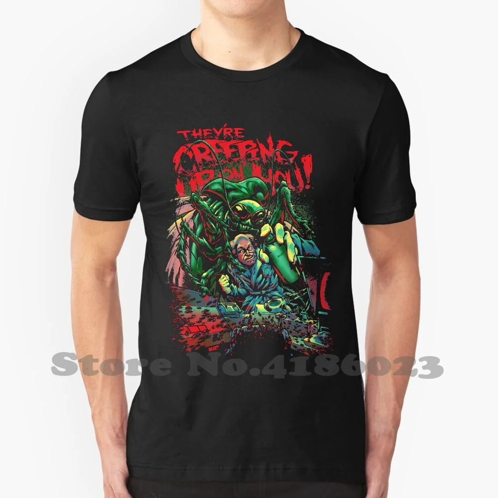 

Модная Винтажная Футболка they's Creeping On You, футболки, страшные тараканы, жуки, жуки, насекомые, Ромеро из фильма