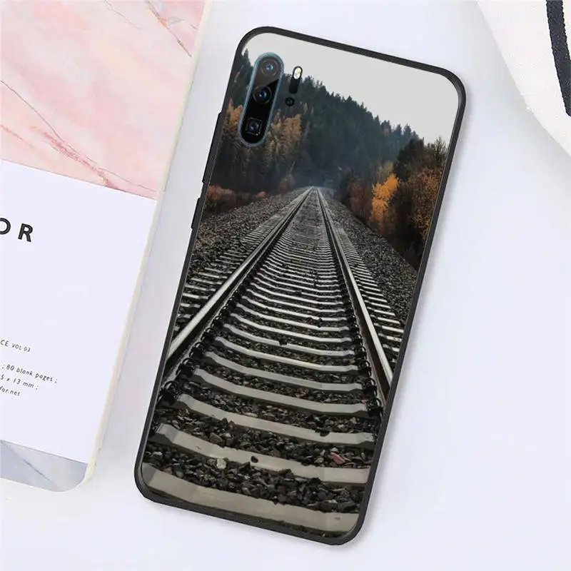 

Train tracks rail pattern carcasa Phone Case For Huawei honor Mate P 10 20 30 40 Pro 10i 9 10 20 8x Lite Y91C V17 6.38 6.44