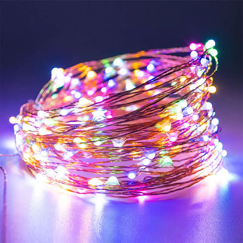 10-100 м дистанционного Рождеством Свадебные украшения огни помещении на открытом