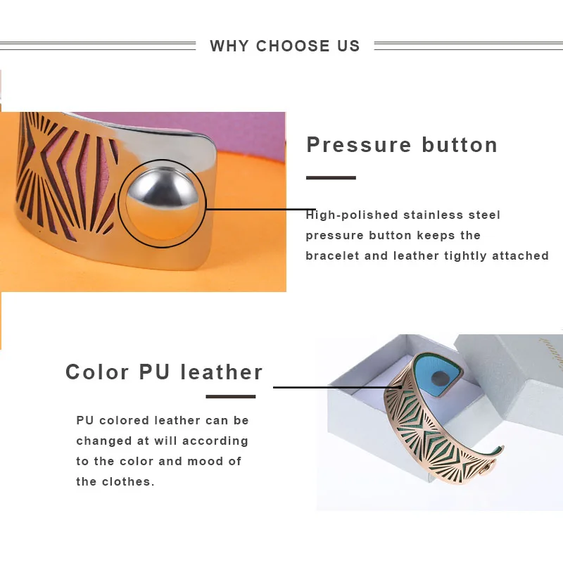Браслеты-манжеты Cremo серебристые браслеты Женские Простые из нержавеющей стали