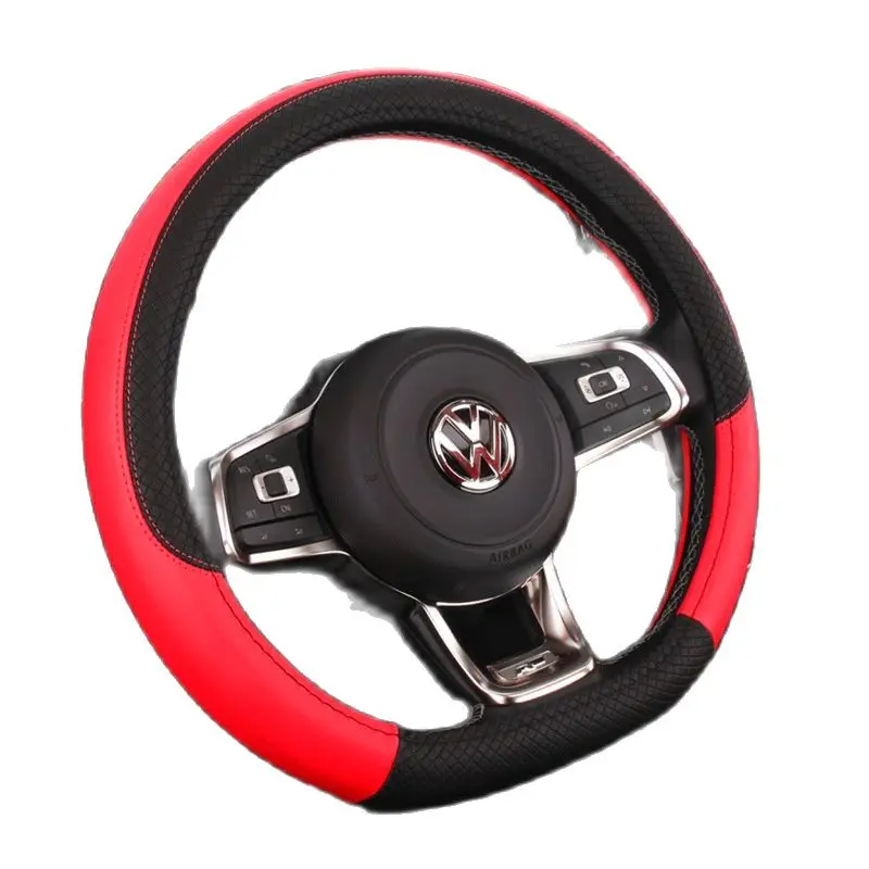 

Car Steering Wheel Cover D Type Style For Haval f5 f7 T-Roc WEY VV7 CC A3 Golf 7 New CS75 C35 polo Auto Steering Wheel Covers