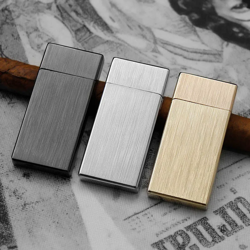 Ультратонкая бензиновая Зажигалка Free Fire кремневая металлическая керосиновая