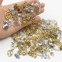 30pcs mix charms lot diy metal drop animal beads tibetan silver color accessories for diy bracelet necklace jewelry making