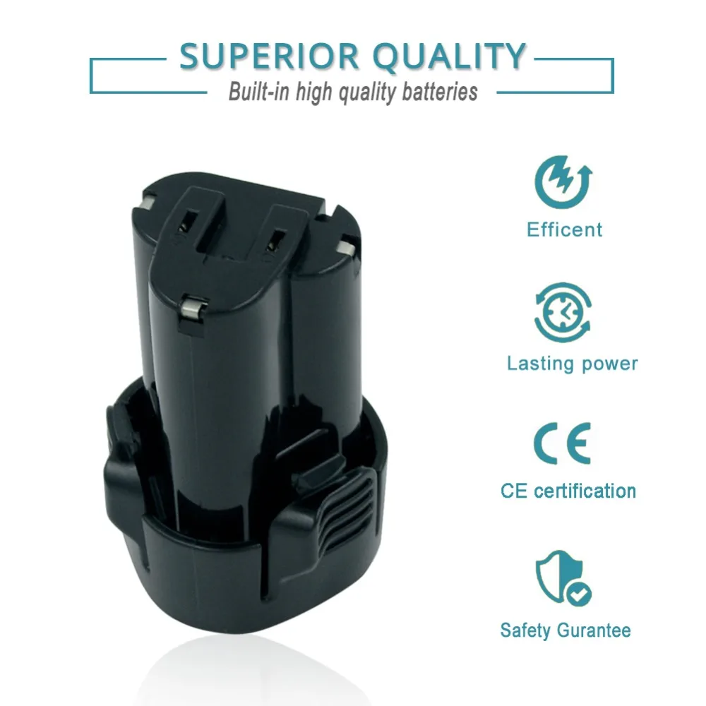 10,8 Вольт/12 В 2.0Ah литий-ионный аккумулятор для Makita 2000 мАч BL1013 BL1014 CL100DW CL100DZ CL102DZX LCT203W