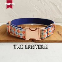 10pcs/lot MUTTCO British style collar handmade necklace bowknot THE LANTERN plaid fashion dog collar leash set 5 sizes UDC056M