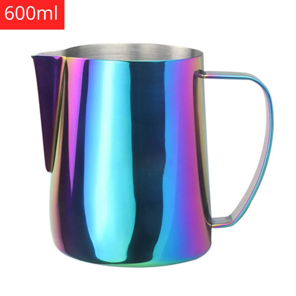

Stainless Steel Milk Jugs Coffee Frothing Jug Frother Latte Container Metal Pitcher Pull Flower Cup Coffeeware Kitchen Accessory