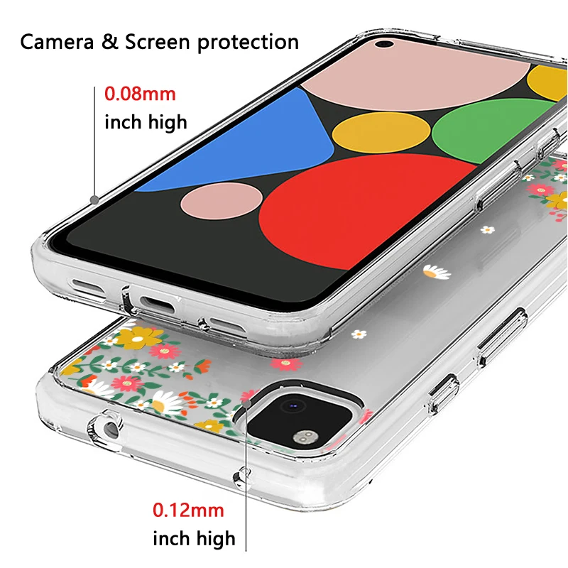 Чехол с цветочным рисунком для Google Pixel 5 6 чехол 2 3 3A 4 4A 5A XL 6pro задняя крышка