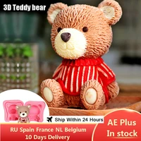 3d teddy bear silicone cake mold silicone fondant mold 3d cake mold cupcake jelly candy chocolate decoration baking tool moulds