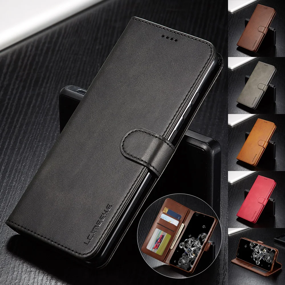 

Leather Case for Samsung Galaxy S20 Ultra Plus A71 A51 A41 Note 20 10 Plus A70 A50 A20 A20e S9 S8 Plus S7 Edge Wallet Flip Cover