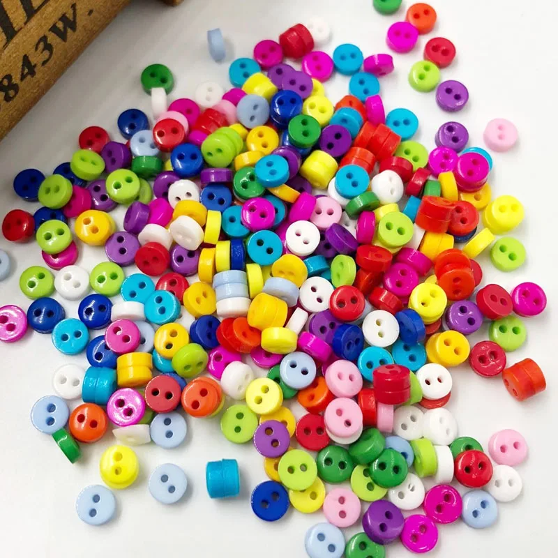 

6mm lots 100/200pcs plastic buttons cute bady craft/sewing/doll Mix color U pick PT38