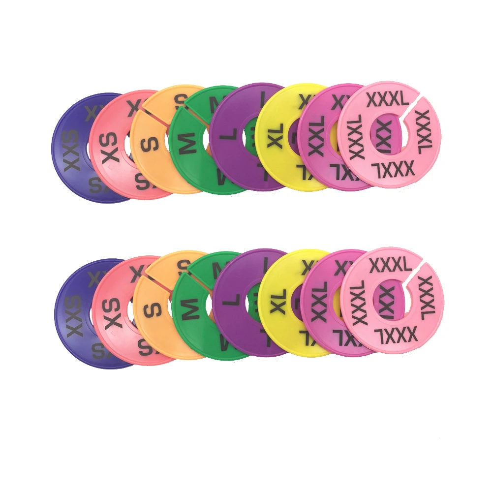 Разделитель размеров одежды s круглые вешалки для шкафа Размер XXS до XXXL 2 шт/размер