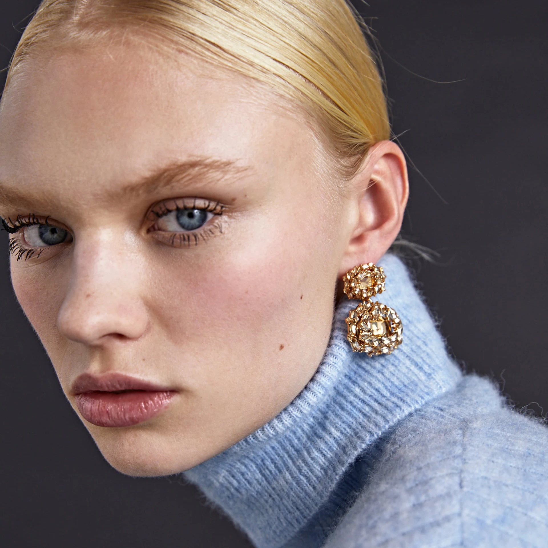 Трендовые 2020 ZA блестящие стразы серьги в форме слезы женские яркие из органзы с