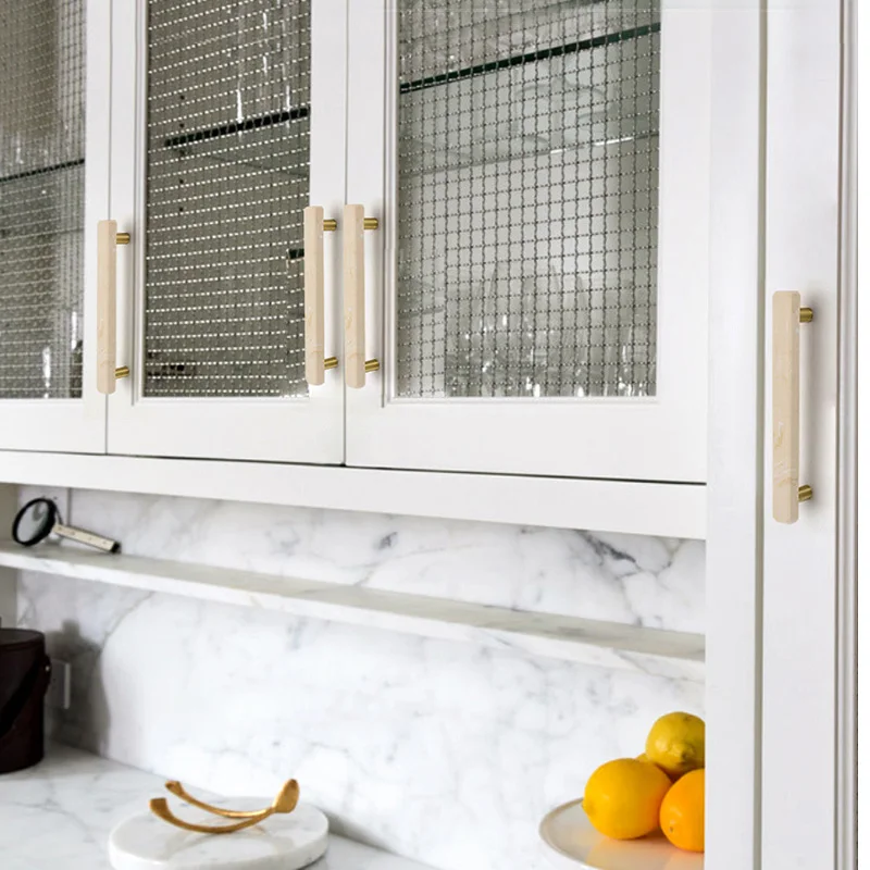 Мраморные дверные ручки и для мебели из цинкового сплава шкафа кухонного комода