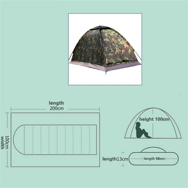 Палатка туристическая портативная однослойная Ультралегкая защита от комаров