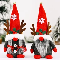 new christmas antlers faceless gnome santa tulip rudolph doll decoration for home pendant gifts ornaments party supplies