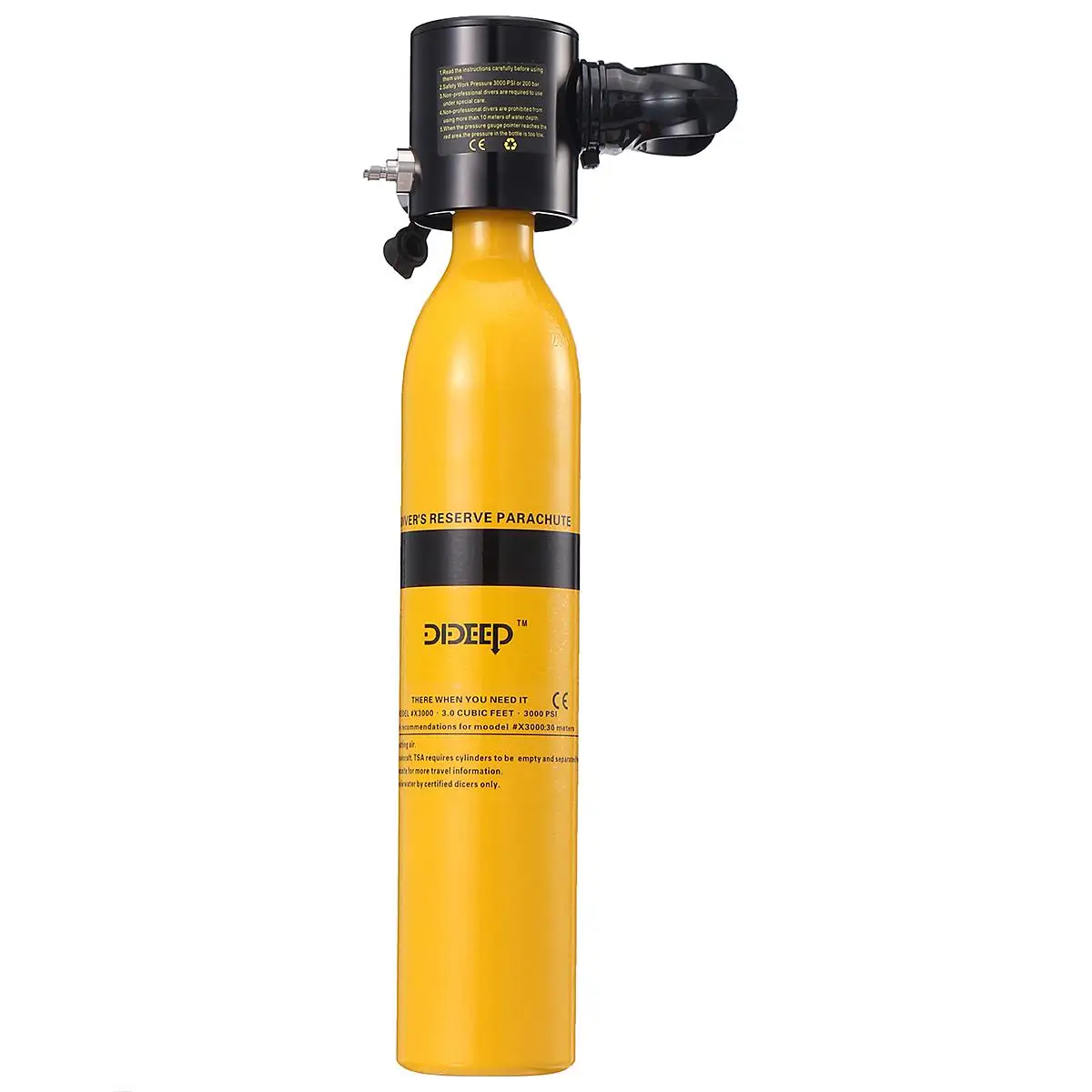 1 Pc Diving oxygen DIDEEP Diving System Mini Scuba Air Tank Scuba Oxygen Cylinder Reserve Air Tank Pump Aluminum Box Snorkeling Diving Equipment - Цвет: 1 Pc Diving oxygen