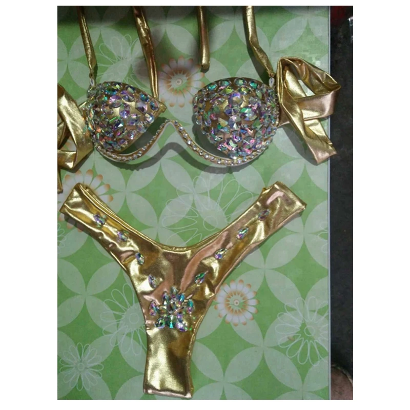 2019 Sexy Women Two Pieces Set Lycra pink Red Blue Black Gold Grey Spaghetti Strap Beading water Seaside Wear Bodysuit | Женская одежда