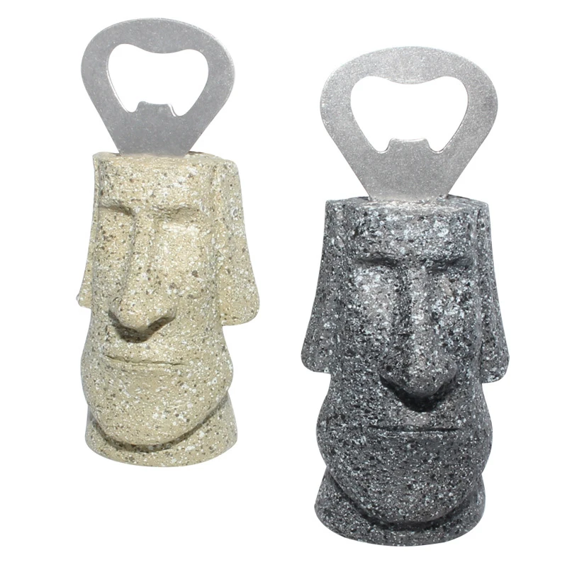Фото Каменные статуи Moai, статуя на пасхальном острове, статуя монолита, украшение моай Bottel, настольные украшения, домашний декор GY47 №2