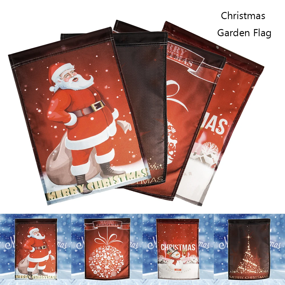 Рождество Тип сад флаг Санта Клаус Снеговик Крытый для улицы домашний декор