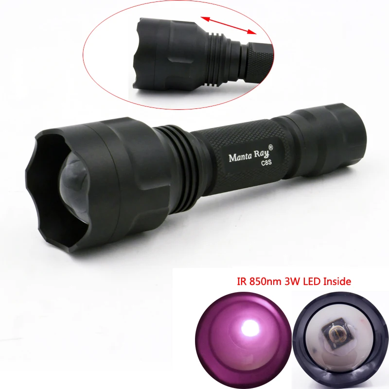 Manta Ray C8s IR 850nm 3 Вт ночного видения Инфракрасный масштабируемый светодиодный