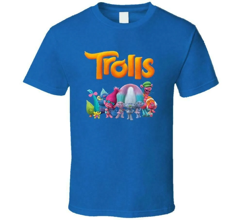 Новинка футболка с изображением троллей кукла мака игрушек фильмов Мужская