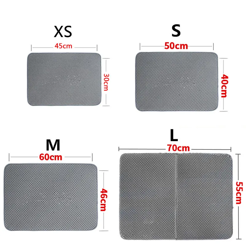 Складной двухслойный коврик для кошачьего туалета водонепроницаемые фильтры