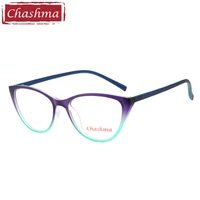 chashma brand cat eye tr 90 prescription glasses gafas mujer quality alloy frames light eyeglasses women semi rimmed occhiali