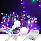 Новинка, 2 м, 3 м, 6 м, светодиодная гирлянда с шариками, сказочные гирлянды для рождественской елки, свадьбы, дома, украшения в помещении, водонепроницаемые, на батарейках