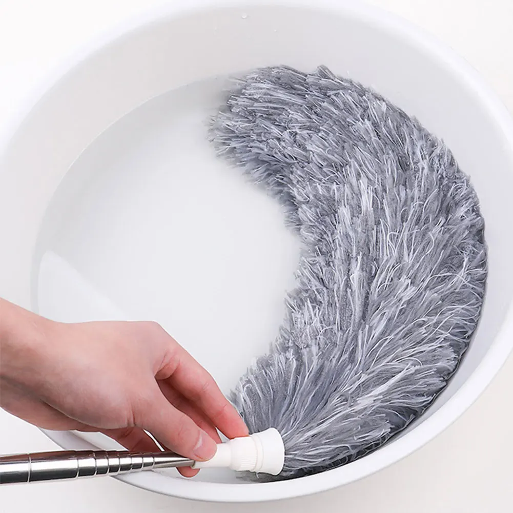 

Long Handle Telescopic Pole Washable Extendable Duster Static Stainless Steel Bendable Brush Lengthen Roof Cleaning Tool