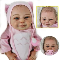 Very realistic 20‘’ 3/4 Silicone Reborn Baby Doll cute pink bebe girls reborn Playmate Gift For children Alive babies Toys gift