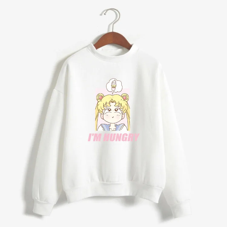

BTFCL 2019 Women Sweatshirt Kawaii Sailor Moon Hoodies Girls 90S Tops Harajuku Pink Cute Warm Harajuku Kpop Winter Coat